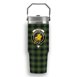 ScotsTee Shop Scottish MacIver Hunting Crest Tartan Flip Straw Tumbler 20oz 30oz