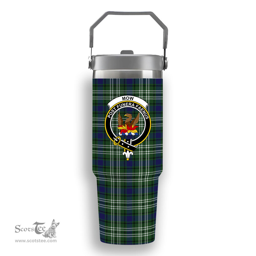 ScotsTee Shop Scottish Mow Crest Tartan Flip Straw Tumbler 20oz 30oz