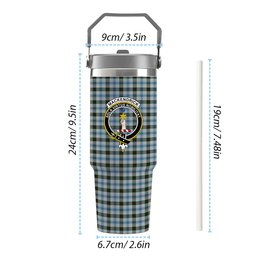ScotsTee Shop Scottish MacKendrick Dress Crest Tartan Flip Straw Tumbler 20oz 30oz