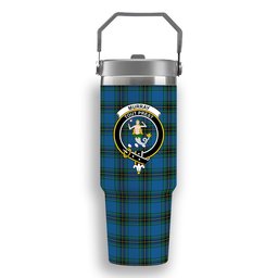ScotsTee Shop Scottish Murray of Elibank Ancient Crest Tartan Flip Straw Tumbler 20oz 30oz