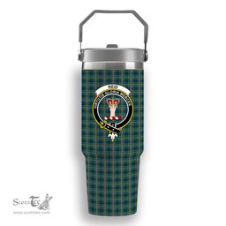 ScotsTee Shop Scottish Reid (Mill City) Ancient Crest Tartan Flip Straw Tumbler 20oz 30oz
