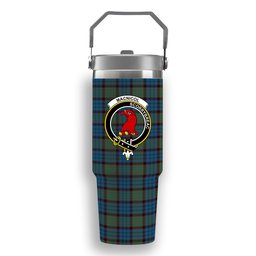 ScotsTee Shop Scottish MacNicol Hunting Crest Tartan Flip Straw Tumbler 20oz 30oz