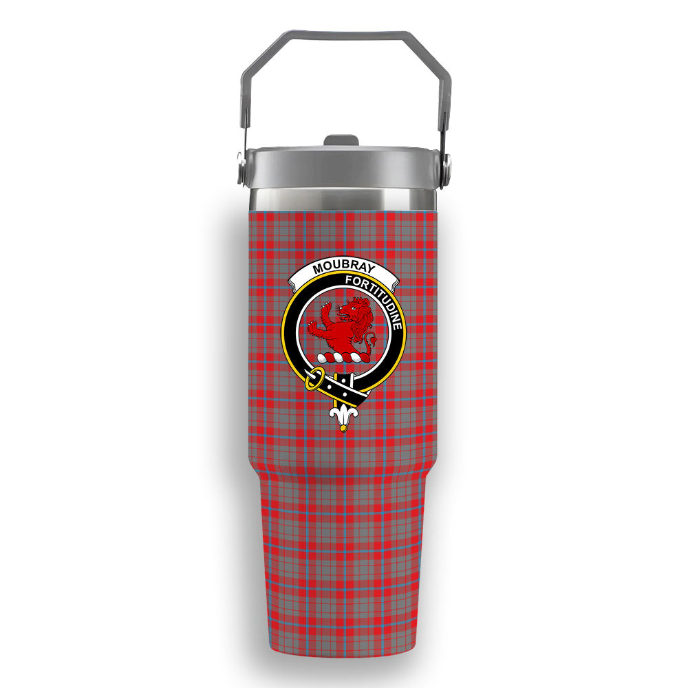 ScotsTee Shop Scottish Moubray Crest Tartan Flip Straw Tumbler 20oz 30oz