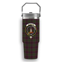 ScotsTee Shop Scottish MacIntyre and Glenorchy Crest Tartan Flip Straw Tumbler 20oz 30oz