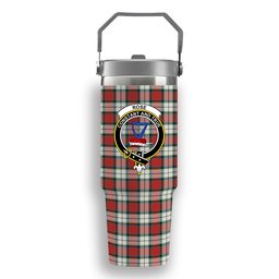 ScotsTee Shop Scottish Rose Dress Ancient Crest Tartan Flip Straw Tumbler 20oz 30oz