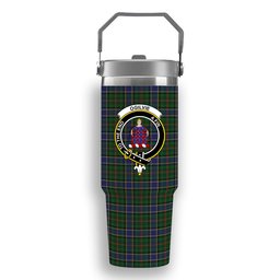 ScotsTee Shop Scottish Ogilvie Hunting 1 Crest Tartan Flip Straw Tumbler 20oz 30oz
