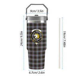 ScotsTee Shop Scottish Stewart of Appin Dress 1 Crest Tartan Flip Straw Tumbler 20oz 30oz