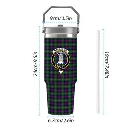 ScotsTee Shop Scottish MacCallum #2 Crest Tartan Flip Straw Tumbler 20oz 30oz