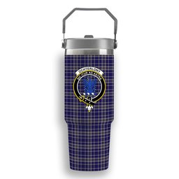 ScotsTee Shop Scottish Ochterlony Crest Tartan Flip Straw Tumbler 20oz 30oz