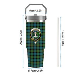 ScotsTee Shop Scottish Paterson Ancient Crest Tartan Flip Straw Tumbler 20oz 30oz