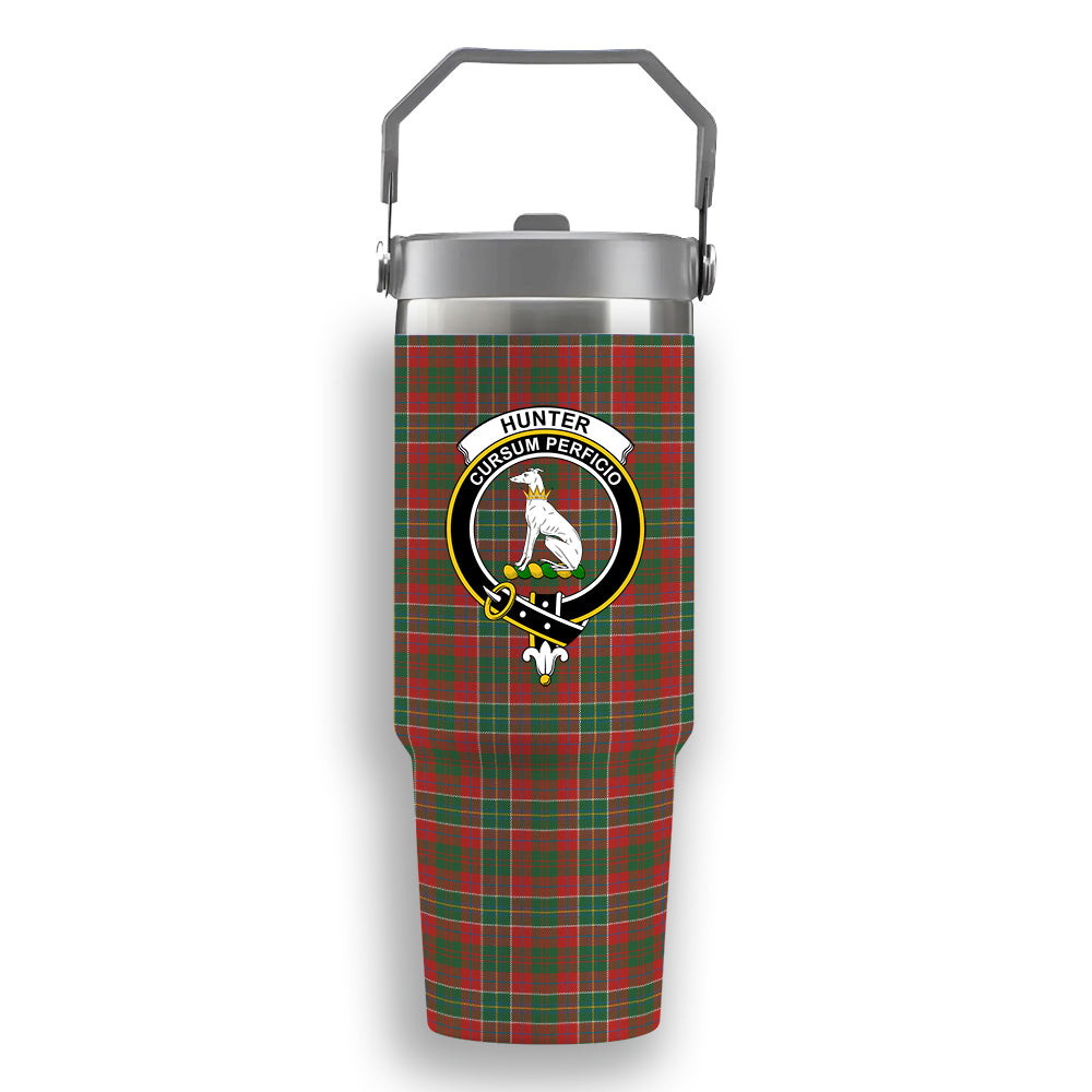 ScotsTee Shop Scottish Hunter USA Ancient Crest Tartan Flip Straw Tumbler 20oz 30oz