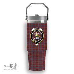 ScotsTee Shop Scottish Murray of Polmaise Crest Tartan Flip Straw Tumbler 20oz 30oz