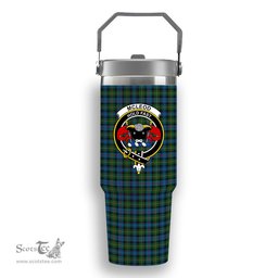 ScotsTee Shop Scottish McLeod of Skye Crest Tartan Flip Straw Tumbler 20oz 30oz
