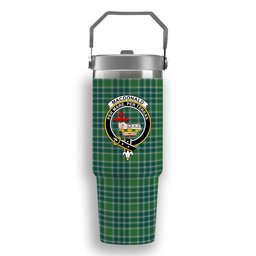 ScotsTee Shop Scottish MacDonald Lord of the Isles Hunting Ancient Crest Tartan Flip Straw Tumbler 20oz 30oz