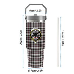 ScotsTee Shop Scottish Little Arisaid Ancient Crest Tartan Flip Straw Tumbler 20oz 30oz