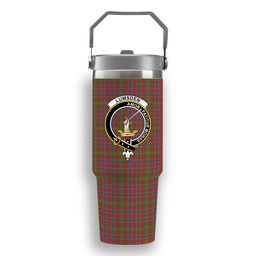 ScotsTee Shop Scottish Lumsden Ancient Crest Tartan Flip Straw Tumbler 20oz 30oz