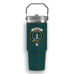 ScotsTee Shop Scottish Kirkpatrick Crest Tartan Flip Straw Tumbler 20oz 30oz