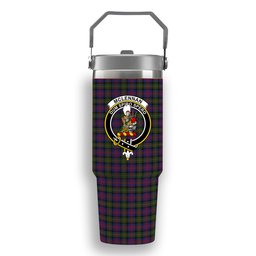 ScotsTee Shop Scottish McLennan Crest Tartan Flip Straw Tumbler 20oz 30oz