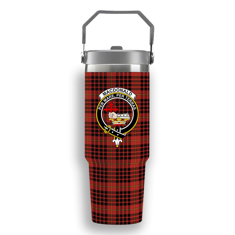 ScotsTee Shop Scottish MacDonald of Ardnamurchan Ancient Crest Tartan Flip Straw Tumbler 20oz 30oz