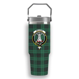 ScotsTee Shop Scottish McLean Hunting Ancient Crest Tartan Flip Straw Tumbler 20oz 30oz