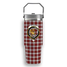 ScotsTee Shop Scottish McPhee Dress Ancient Crest Tartan Flip Straw Tumbler 20oz 30oz