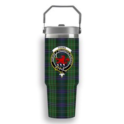 ScotsTee Shop Scottish Young, Melvina Crest Tartan Flip Straw Tumbler 20oz 30oz