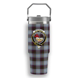 ScotsTee Shop Scottish McDonald Dress Ancient Crest Tartan Flip Straw Tumbler 20oz 30oz