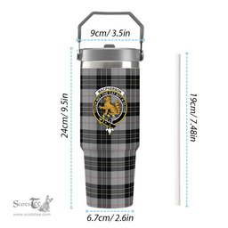 ScotsTee Shop Scottish MacPherson Dress Crest Tartan Flip Straw Tumbler 20oz 30oz