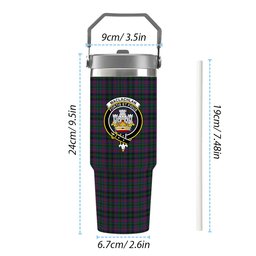 ScotsTee Shop Scottish MacLachlan Hunting Crest Tartan Flip Straw Tumbler 20oz 30oz