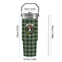 ScotsTee Shop Scottish Tailyour Dress Crest Tartan Flip Straw Tumbler 20oz 30oz