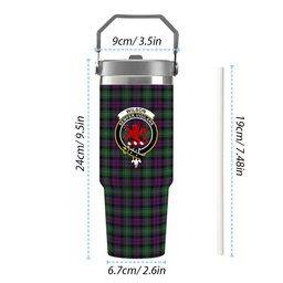 ScotsTee Shop Scottish Wilsons 175 Crest Tartan Flip Straw Tumbler 20oz 30oz