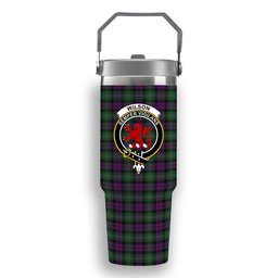 ScotsTee Shop Scottish Wilsons 175 Crest Tartan Flip Straw Tumbler 20oz 30oz