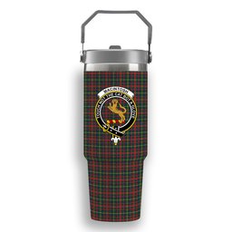 ScotsTee Shop Scottish MacIntosh Hunting Modern Crest Tartan Flip Straw Tumbler 20oz 30oz