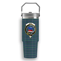 ScotsTee Shop Scottish Weir Ancient SC Crest Tartan Flip Straw Tumbler 20oz 30oz