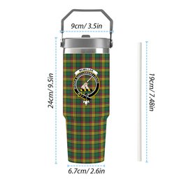 ScotsTee Shop Scottish McMillan Old Ancient Crest Tartan Flip Straw Tumbler 20oz 30oz