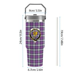 ScotsTee Shop Scottish Sinclair Dress (Dance) Ancient Clan Crest Tartan Flip Straw Tumbler 20oz 30oz