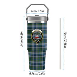 ScotsTee Shop Scottish MacNeil Dress Crest Tartan Flip Straw Tumbler 20oz 30oz