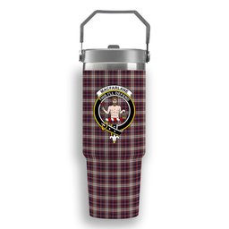 ScotsTee Shop Scottish MacFarlane Dress Crest Tartan Flip Straw Tumbler 20oz 30oz
