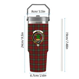 ScotsTee Shop Scottish Seton Crest Tartan Flip Straw Tumbler 20oz 30oz