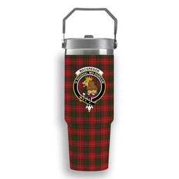 ScotsTee Shop Scottish MacGregor of Balquhidder Crest Tartan Flip Straw Tumbler 20oz 30oz