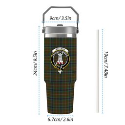 ScotsTee Shop Scottish MacLean of Kingairloch Crest Tartan Flip Straw Tumbler 20oz 30oz