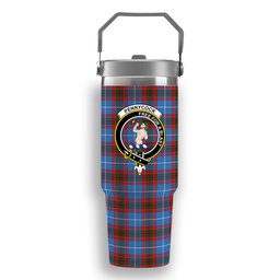 ScotsTee Shop Scottish Pennycook Crest Tartan Flip Straw Tumbler 20oz 30oz