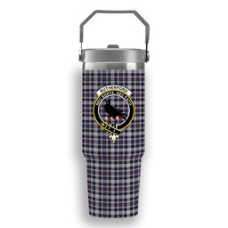 ScotsTee Shop Scottish Rutherford Simon Travis Alan Crest Tartan Flip Straw Tumbler 20oz 30oz