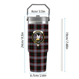 ScotsTee Shop Scottish Lindsay Hunting Ancient Crest Tartan Flip Straw Tumbler 20oz 30oz