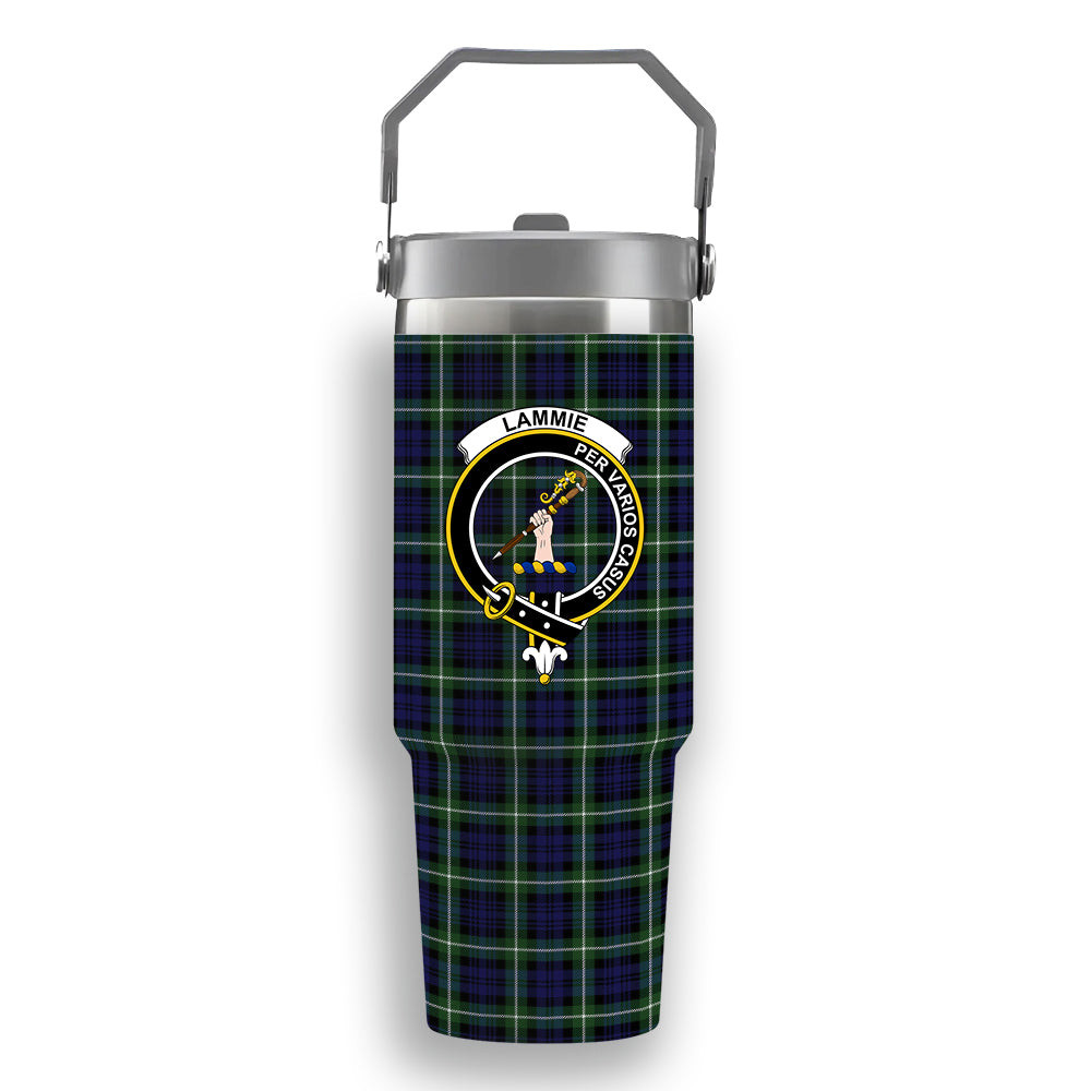 ScotsTee Shop Scottish Lammie Crest Tartan Flip Straw Tumbler 20oz 30oz