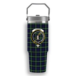ScotsTee Shop Scottish Lammie Crest Tartan Flip Straw Tumbler 20oz 30oz