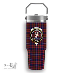 ScotsTee Shop Scottish Pennycook Modern Crest Tartan Flip Straw Tumbler 20oz 30oz
