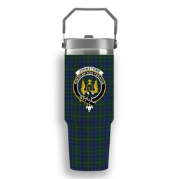 ScotsTee Shop Scottish Johnstone 1 Crest Tartan Flip Straw Tumbler 20oz 30oz