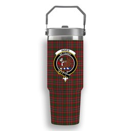 ScotsTee Shop Scottish Innes Crest Tartan Flip Straw Tumbler 20oz 30oz
