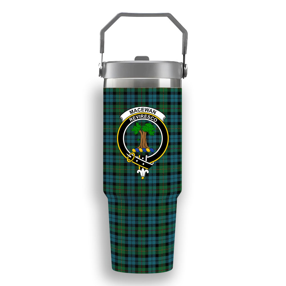 ScotsTee Shop Scottish MacEwen Ancient Crest Tartan Flip Straw Tumbler 20oz 30oz